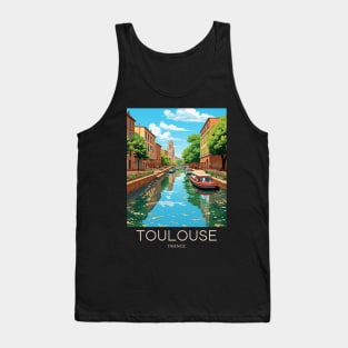 A Pop Art Travel Print of Toulouse - France Tank Top